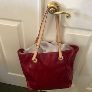 Michael Kors Patent Leather Red Tote